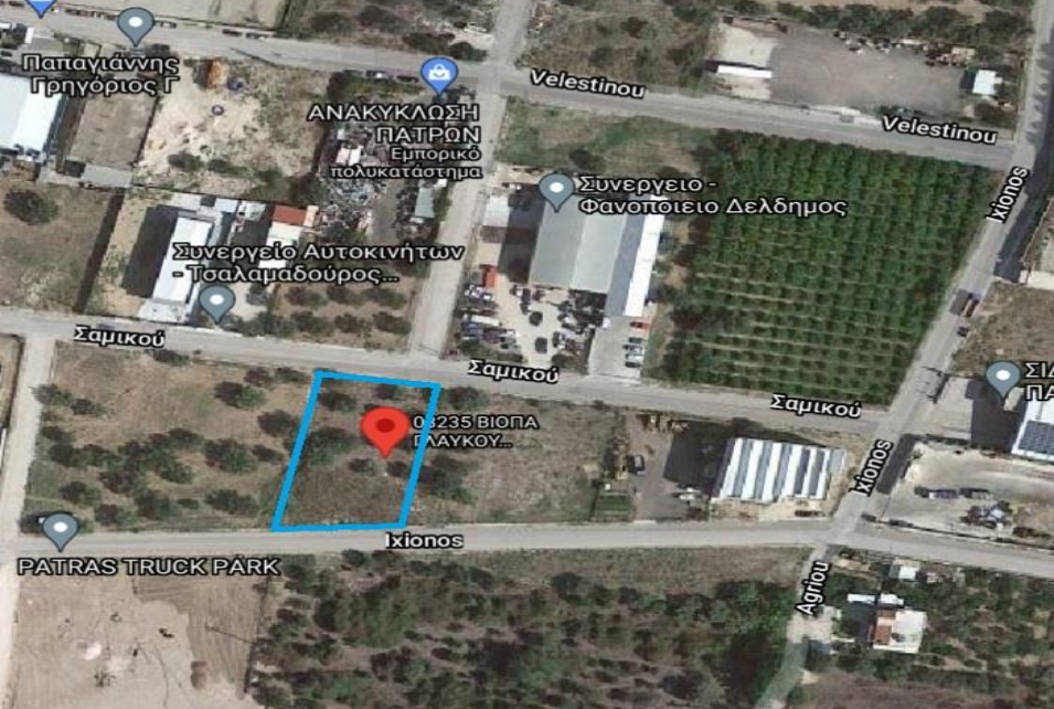 Διατίθεται προς πώληση οικόπεδο 1360.29 τ.μ., επί της Οδού Σαμικού ΒΙ.ΠΑ Πατρών, Πάτρα